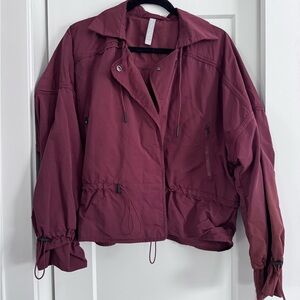 Athleta Maroon/burgundy Utility Jacket